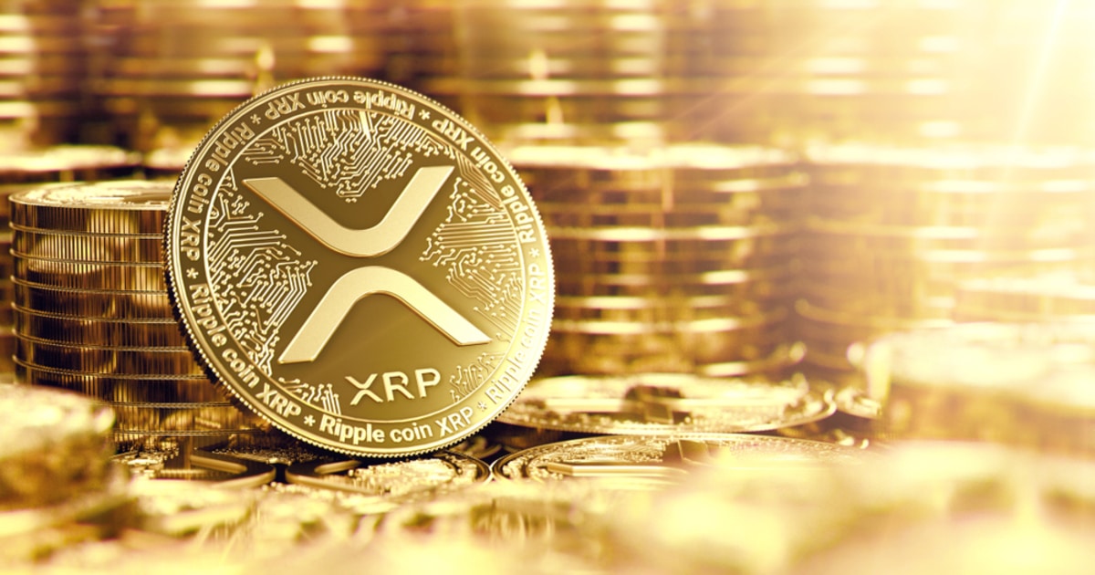 Stack of Ripple (XRP) tokens