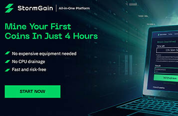 StormGain Launches Free Bitcoin Cloud Mining Service!